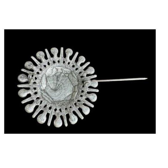 Antique Brooch 1920s Rhinestone Art Deco Ornate Multi Color Pot Metal Large - Picture 4 of 9